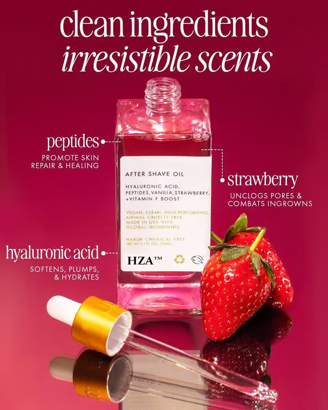 HZA™Soft Serve After Shave Oil - Strawberry & Vanilla Scent
