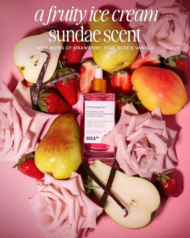 HZA™Soft Serve After Shave Oil - Strawberry & Vanilla Scent