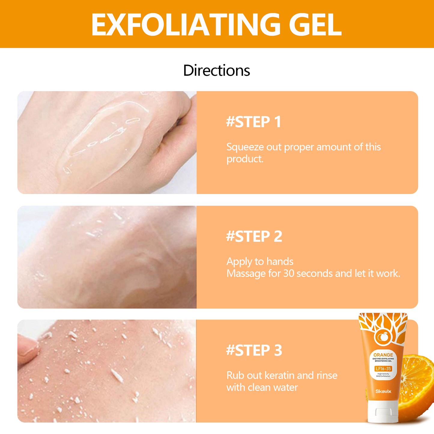 Skavix™Orange Enzyme Exfoliating Gel — The Gentle Miracle Your Skin Has Been Crying Out For