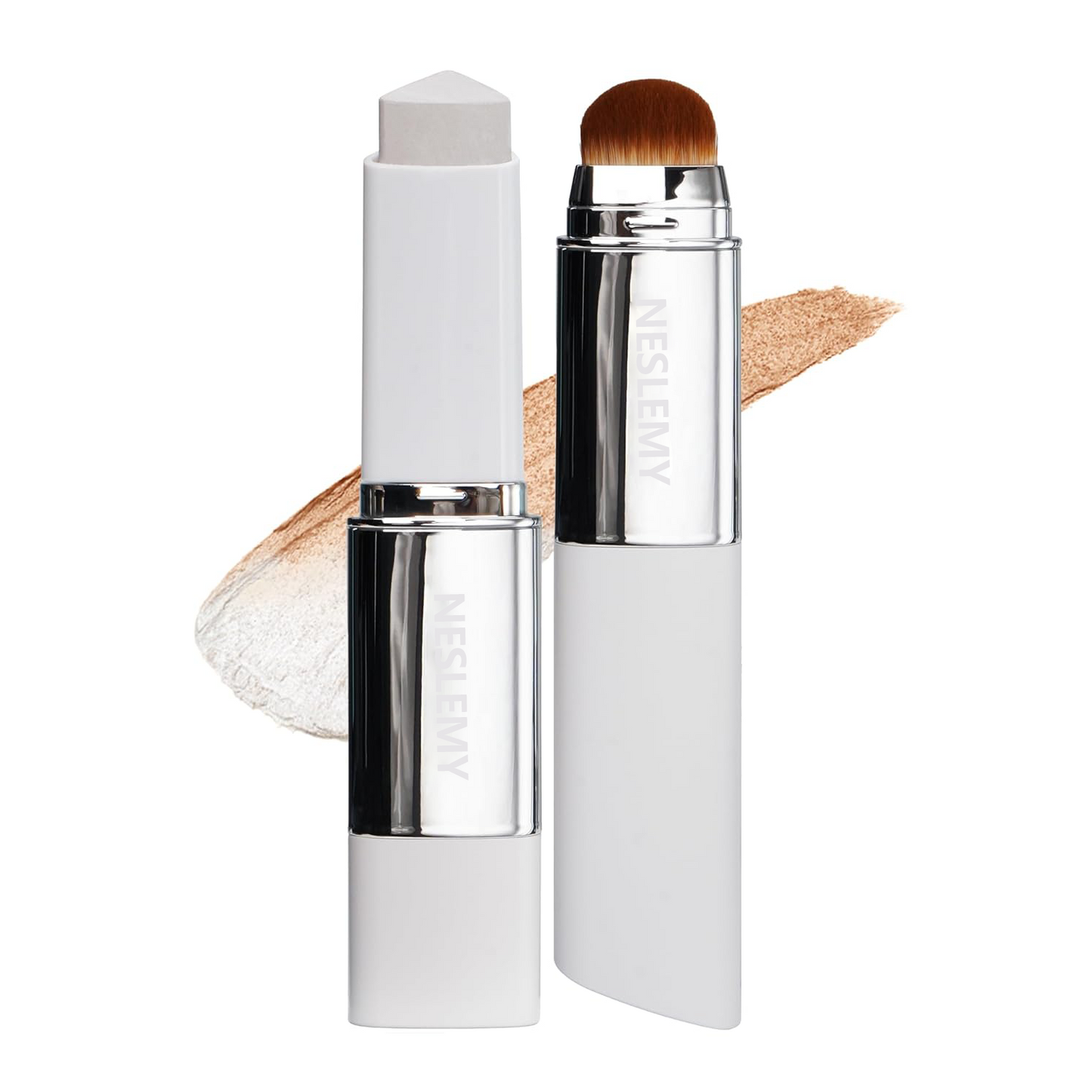 🌸NESLEMY Color-Changing Cover Cream Stick Skincare meets makeup. Color-adaptive cream stick + detachable blending brush.