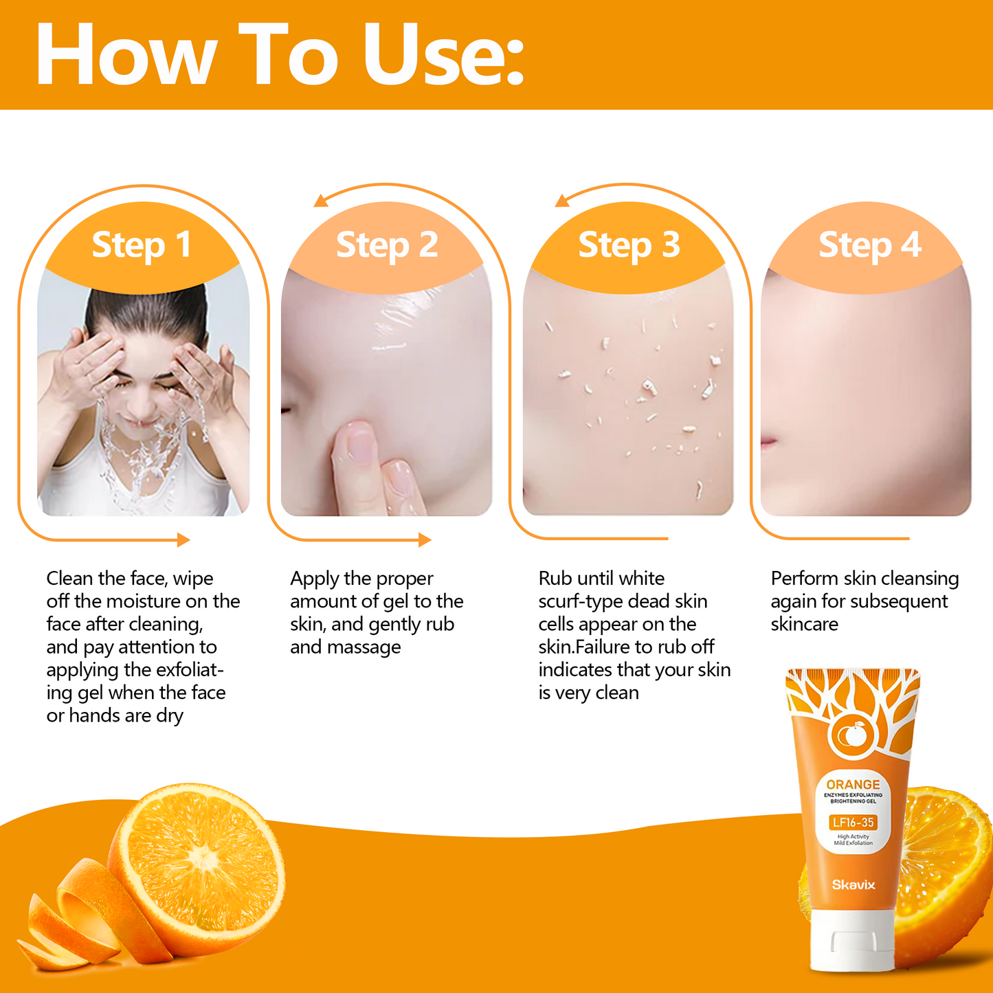 Skavix™Orange Enzyme Exfoliating Gel — The Gentle Miracle Your Skin Has Been Crying Out For